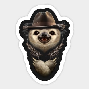 SLOTH COWBOY Sticker